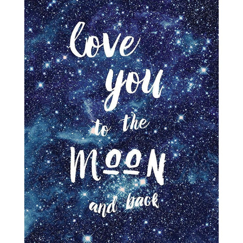 Love You To The Black Modern Wood Framed Art Print with Double Matting by Murray, Amanda