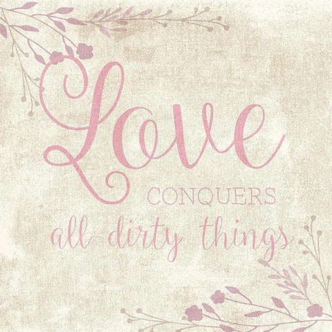 Love Conquers Gold Ornate Wood Framed Art Print with Double Matting by Murray, Amanda