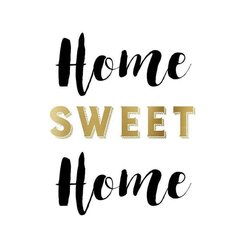 Home Sweet Home Black Modern Wood Framed Art Print by Murray, Amanda