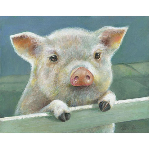 Herbie White Modern Wood Framed Art Print by Manning, Ruane