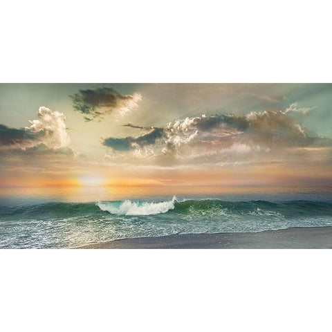 Sundown Black Modern Wood Framed Art Print with Double Matting by Calascibetta, Mike