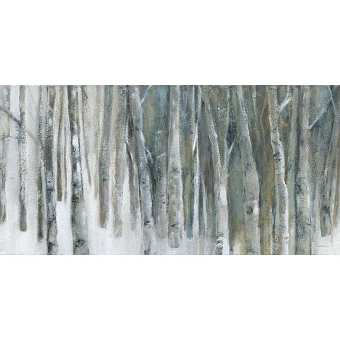 Banff Birch White Modern Wood Framed Art Print by Robinson, Carol