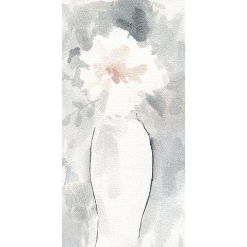 Silver Blush I Black Modern Wood Framed Art Print with Double Matting by Robinson, Carol