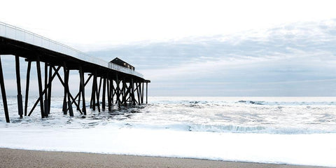 Belmar Pier I Black Ornate Wood Framed Art Print with Double Matting by Carpentieri, Natalie