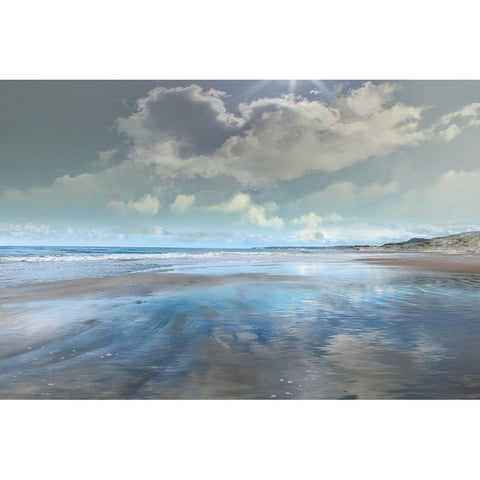 Reflecting White Modern Wood Framed Art Print by Calascibetta, Mike