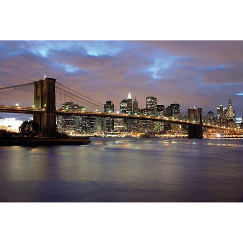 Night View Gold Ornate Wood Framed Art Print with Double Matting by Delimont, Danita