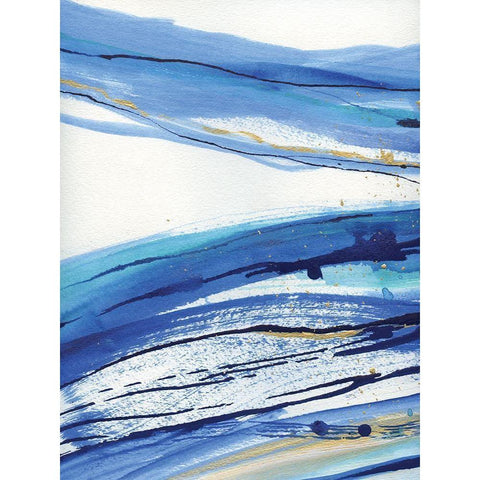 Waterfall I White Modern Wood Framed Art Print by Jill, Susan