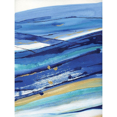 Waterfall II Gold Ornate Wood Framed Art Print with Double Matting by Jill, Susan