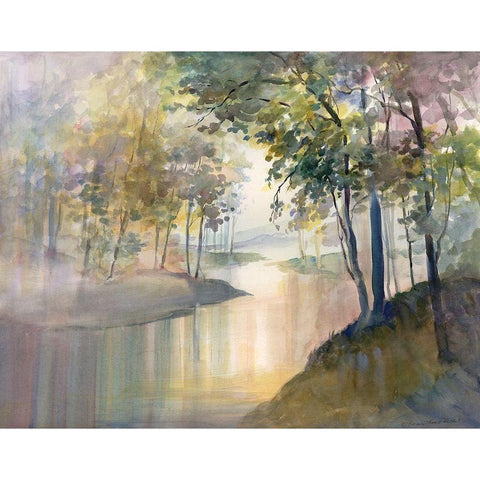 Reflections and Black Modern Wood Framed Art Print with Double Matting by Troise Heidel, Theresa