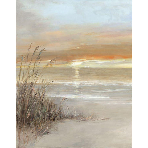 Malibu Sunset White Modern Wood Framed Art Print by Swatland, Sally