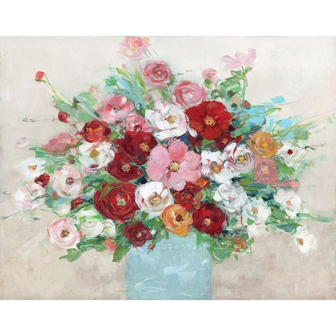 Confetti Flowers White Modern Wood Framed Art Print by Swatland, Sally