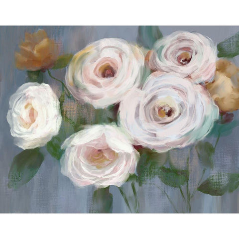 Magical Bouquet White Modern Wood Framed Art Print by Nan