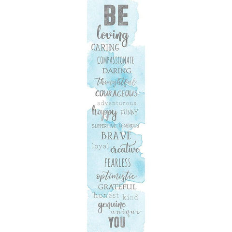 Be You White Modern Wood Framed Art Print by CAD DESIGNS