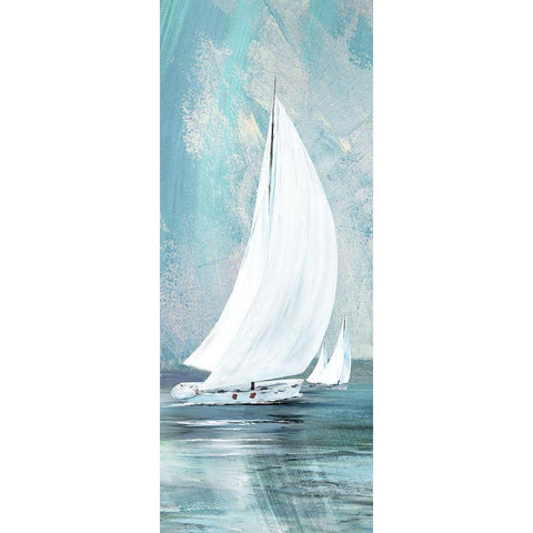 Soft Sail I Black Modern Wood Framed Art Print by Knutsen, Conrad
