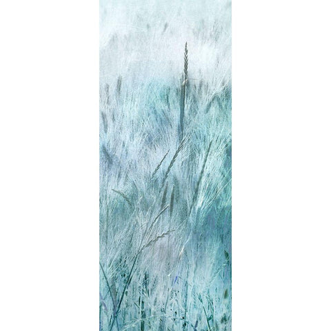Blue Field Black Modern Wood Framed Art Print by Weisz, Irene