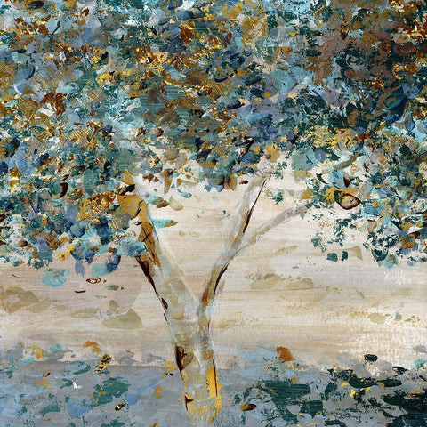 Hint of Twilight White Modern Wood Framed Art Print with Double Matting by Craven, Katrina