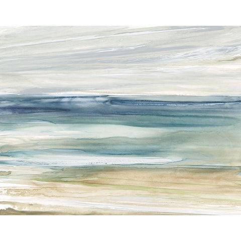 Ocean Breeze White Modern Wood Framed Art Print by Robinson, Carol