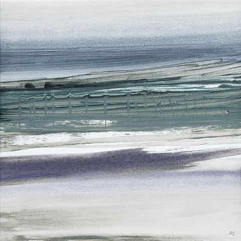 Sahara II White Modern Wood Framed Art Print with Double Matting by Jill, Susan