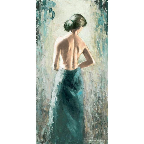 Demure II Black Modern Wood Framed Art Print with Double Matting by Orme, E. Anthony