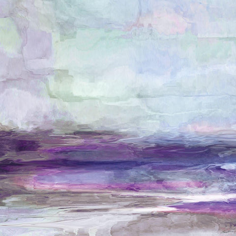 Violet Gray I White Modern Wood Framed Art Print with Double Matting by Butler, John