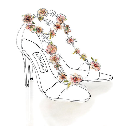 Chic Flower White Modern Wood Framed Art Print by Robinson, Carol