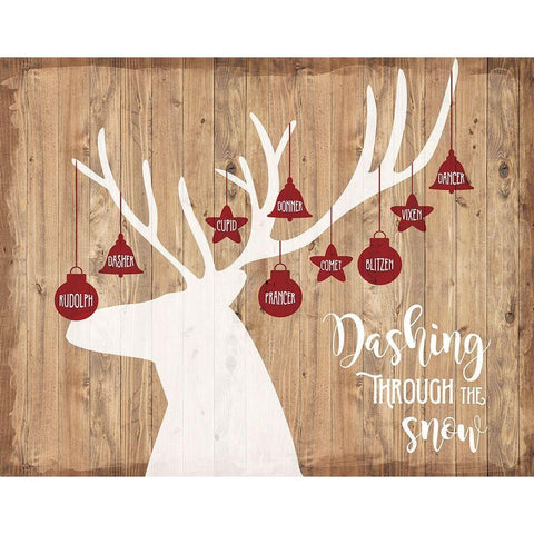 Dashing Through Black Modern Wood Framed Art Print by Murray, Amanda