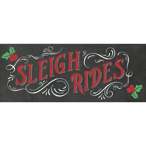 Sleigh Rides White Modern Wood Framed Art Print by Murray, Amanda