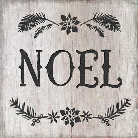 Noel White Modern Wood Framed Art Print with Double Matting by Murray, Amanda
