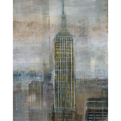 Empire City White Modern Wood Framed Art Print by Nan