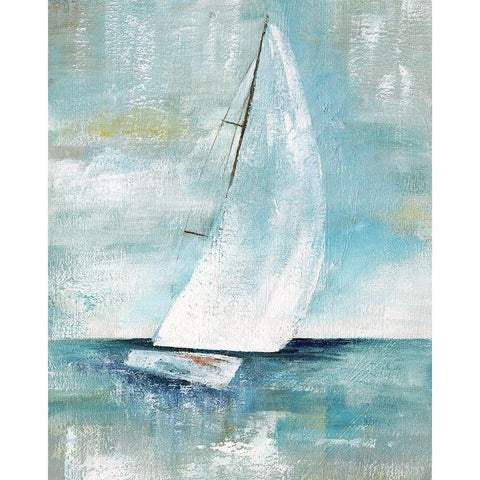 Come Sailing I Black Modern Wood Framed Art Print with Double Matting by Nan