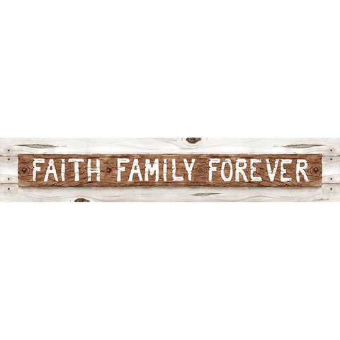 Faith Family Forever Black Modern Wood Framed Art Print with Double Matting by Halm, Carol