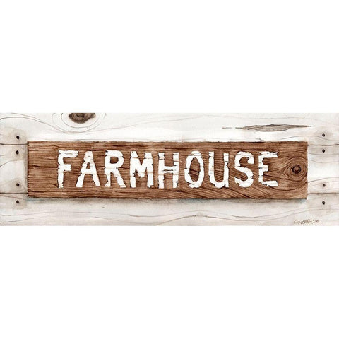 Rustic Farmhouse White Modern Wood Framed Art Print by Halm, Carol