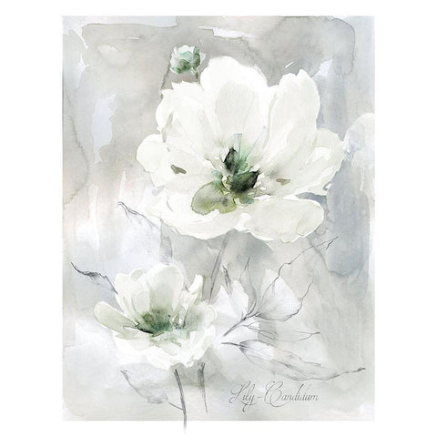 White Lily White Modern Wood Framed Art Print by Robinson, Carol