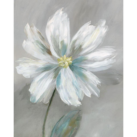 Simple Flower I White Modern Wood Framed Art Print by Nan