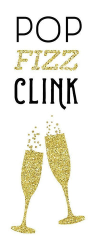 Pop Clink Fizz Black Ornate Wood Framed Art Print with Double Matting by Murray, Amanda