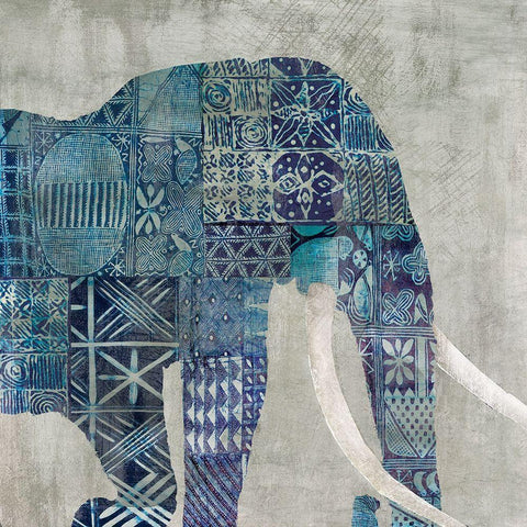 Botswana Patterns Gold Ornate Wood Framed Art Print with Double Matting by Robinson, Carol