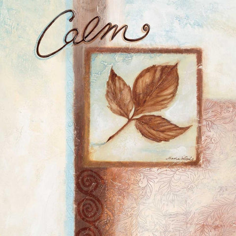 Calm White Modern Wood Framed Art Print by Woods, Maria