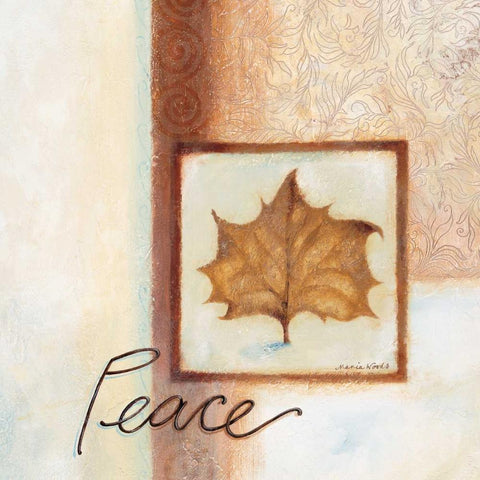 Peace White Modern Wood Framed Art Print by Woods, Maria