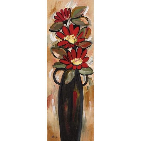 Summer Daisies I Black Modern Wood Framed Art Print by Alldredge, Joy