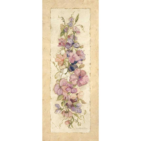 Sweetpeas for Annabelle I Black Modern Wood Framed Art Print by Olson, Charlene