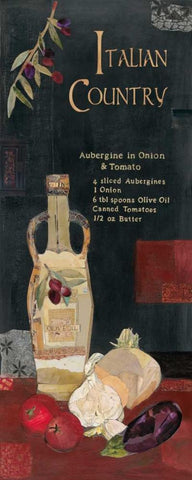 Aubergine in Onion and Tomato Black Ornate Wood Framed Art Print with Double Matting by Pope, Kate and Elizabeth