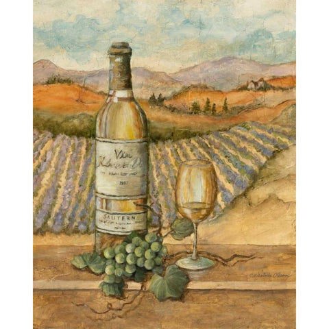 Sauterne Black Modern Wood Framed Art Print with Double Matting by Olson, Charlene