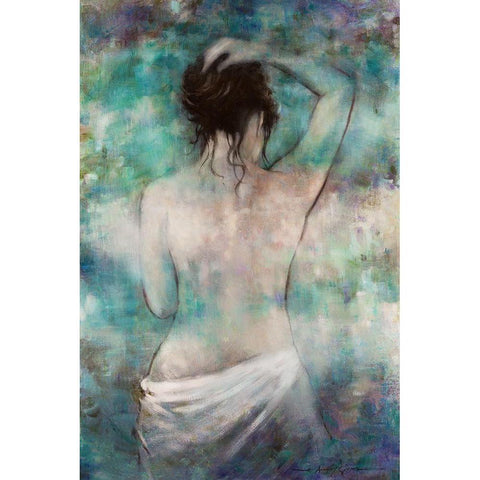 Morning Repose White Modern Wood Framed Art Print by Orme, E. Anthony
