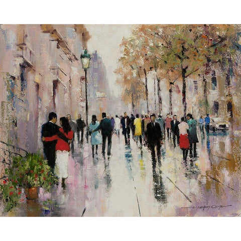 Paris Afternoon II White Modern Wood Framed Art Print by Orme, E. Anthony