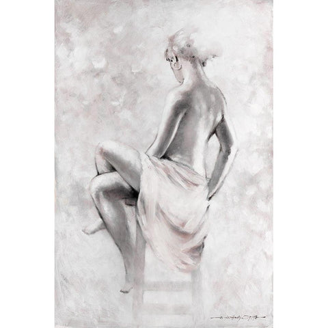 Soft Rhapsody II Black Modern Wood Framed Art Print with Double Matting by Orme, E. Anthony