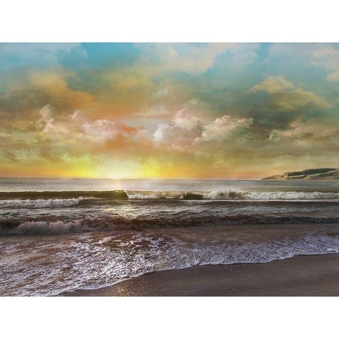 Dusk Embrace Black Modern Wood Framed Art Print with Double Matting by Calascibetta, Mike