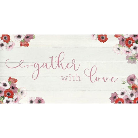 Gather with Love Black Modern Wood Framed Art Print with Double Matting by Swatland, Sally