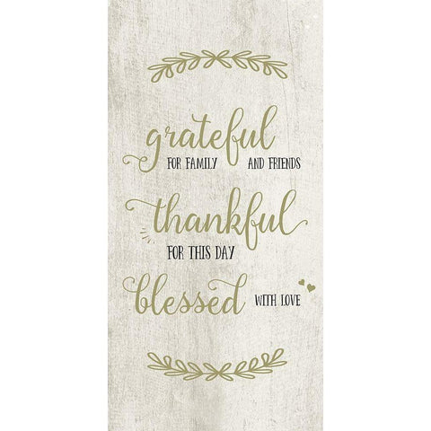 Grateful Black Modern Wood Framed Art Print by CAD Designs