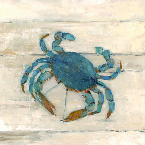 Wake Up Crabby White Modern Wood Framed Art Print by Swatland, Sally