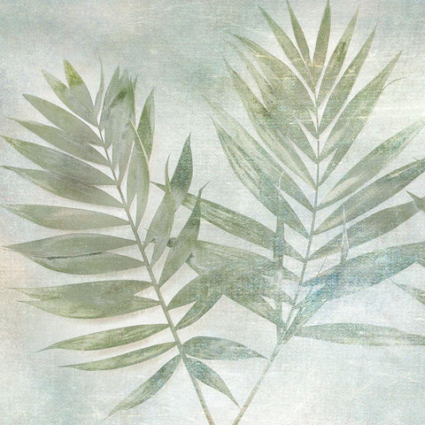 Soft Leaves II Gold Ornate Wood Framed Art Print with Double Matting by Weisz, Irene